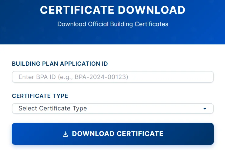 Download certificate from PDA Daman portal